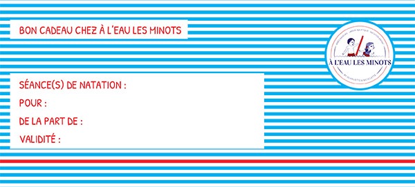 Carte Cadeau à l'eau les minots