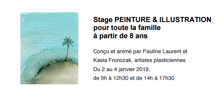 Stage Peinture & Illustration pour toute la famille,