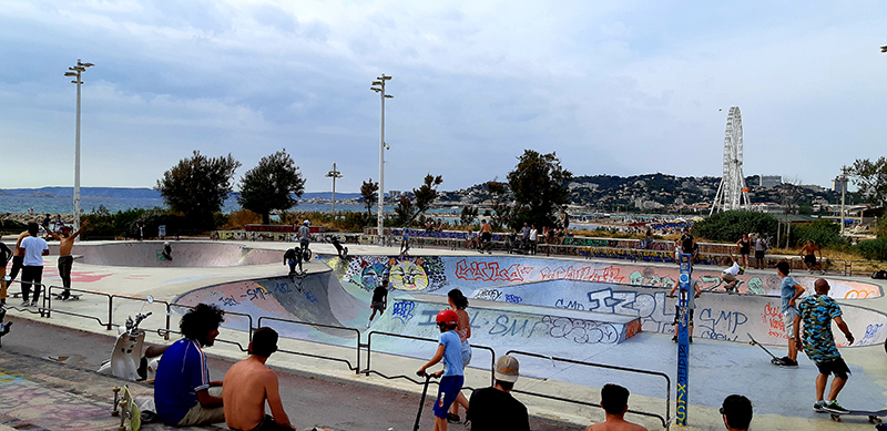 Plage du Prado à Marseille le Skatepark