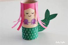 Activité créative enfant rouleau papier sirène