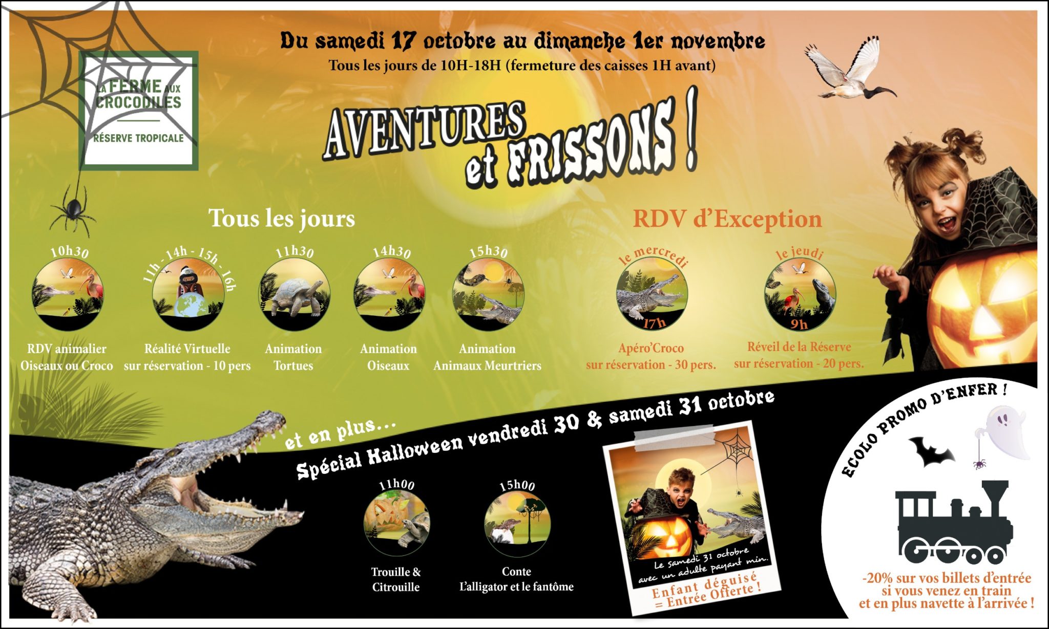 Halloween à la ferme aux crocodiles