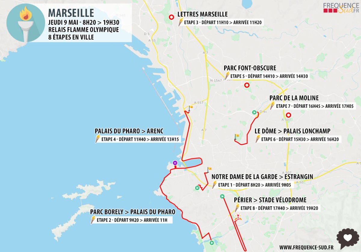 Parcourt de la flamme olypinque 9 mai