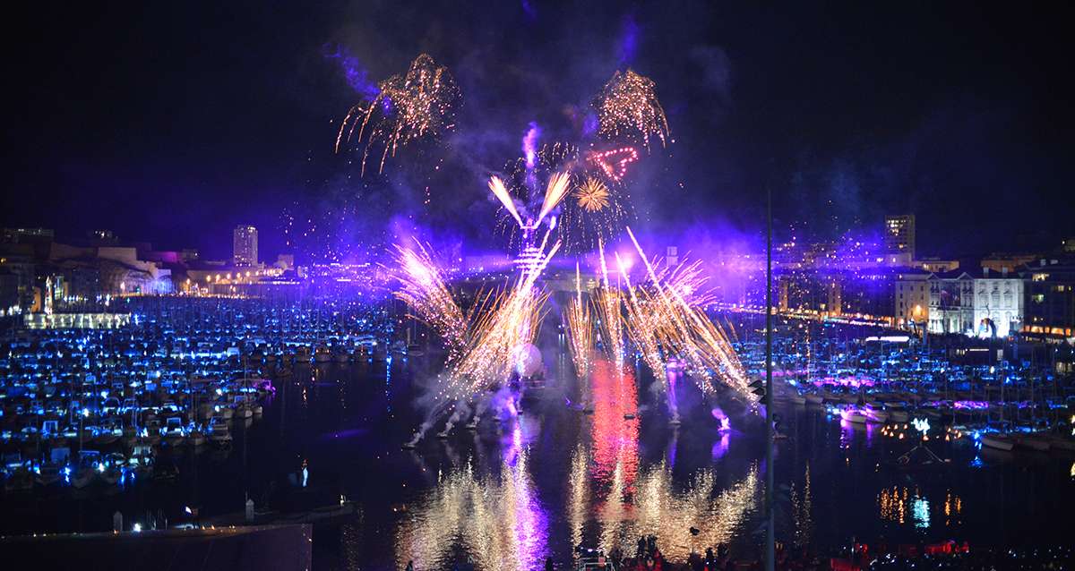 Noel à Marseille, feu d'artifice