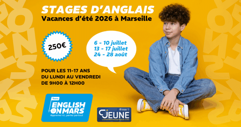 Stages d’anglais des vacances d&rsquo;été 2026 (ados)