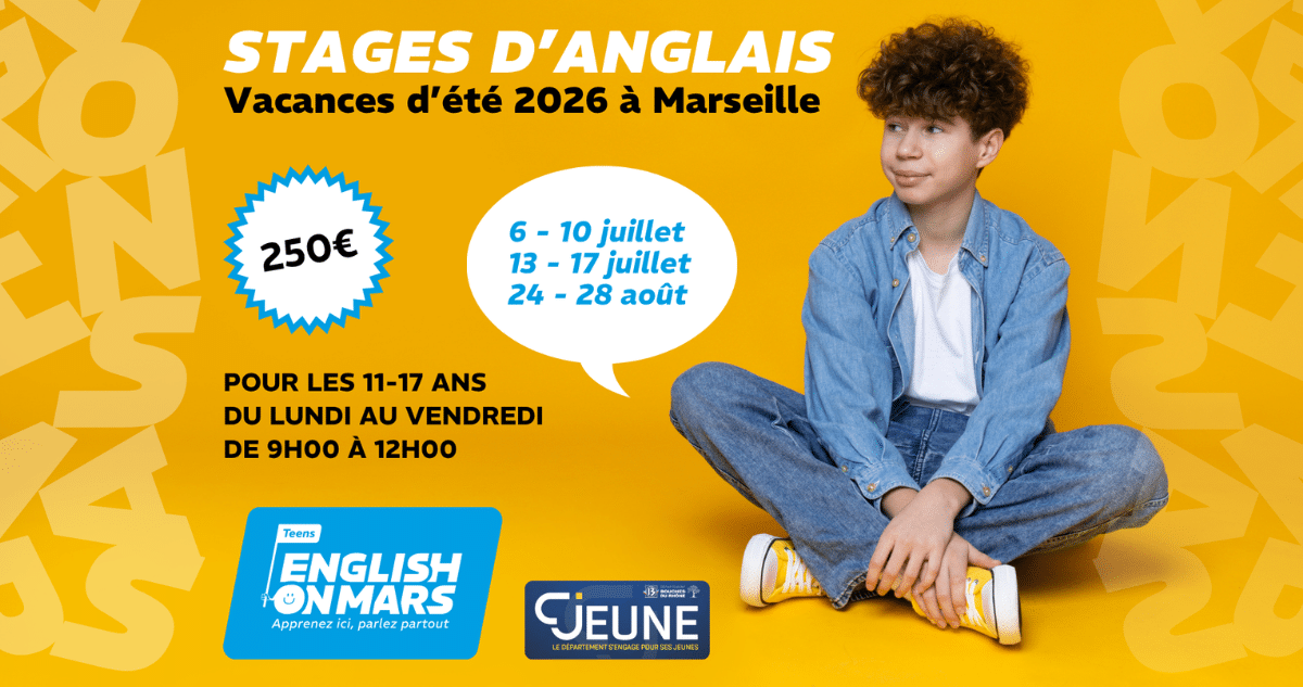 Stages d’anglais des vacances d'été 2026 (ados)