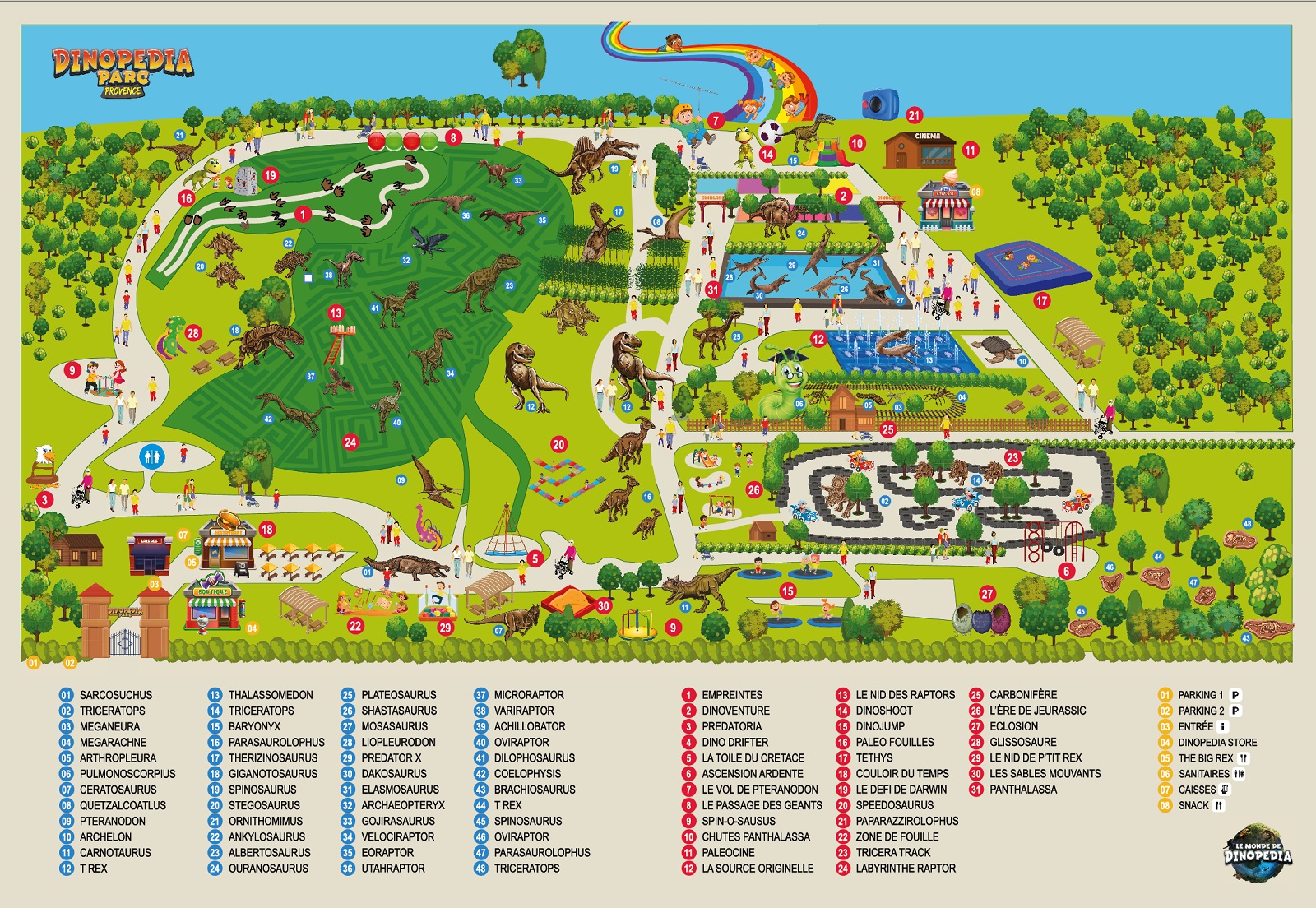 Plan Dinopédia Parc Provence