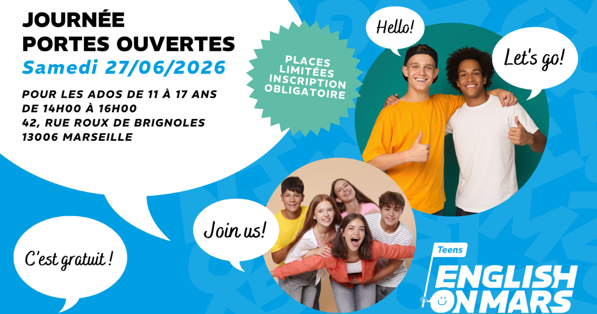 Journée Portes Ouvertes English on Mars pour les 11-17 ans