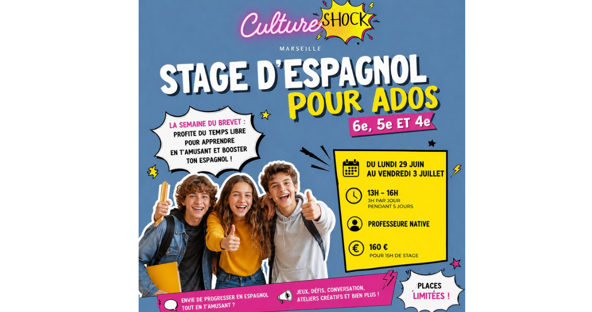 Stage Espagnol Immersif pour adolescents