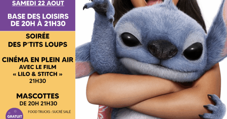 Soirée des p’tits loups : projection Lilo & Stitch et mascottes pour les enfants à Marignane