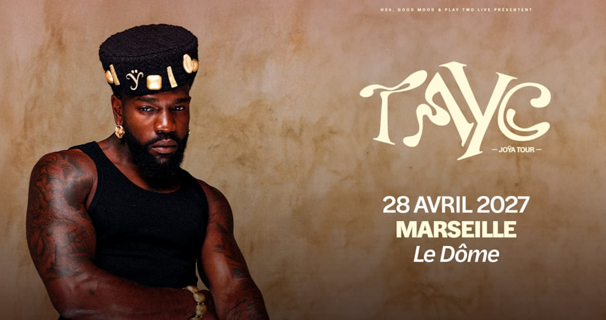 Tayc au Dôme : le JOŸA Tour à Marseille en 2027