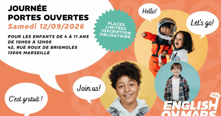 Journée portes ouvertes English on Mars à Marseille : initiez vos enfants à l’anglais en s’amusant