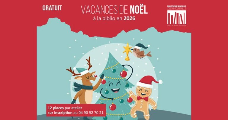 Ateliers de Noël à la bibliothèque de Saint-Rémy-de-Provence : décorations et centre de table