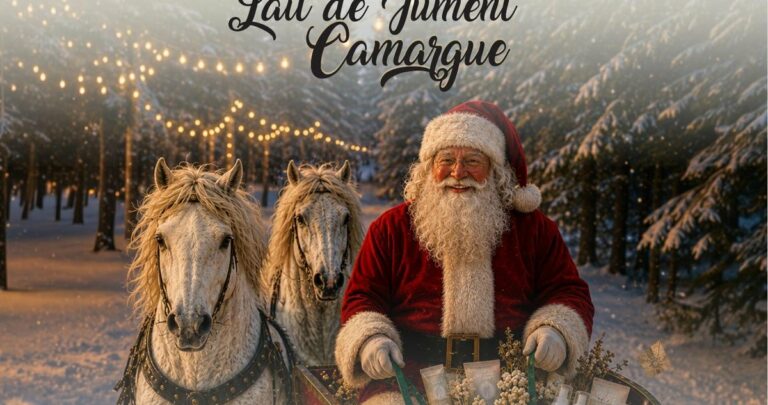 Un Noël rêvé dans une manade de Camargue : traite des juments, contes et Père Noël