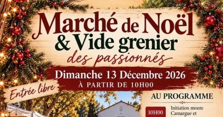 Noël camarguais au Mas du Ménage : marché, vachettes et goûter du Père Noël