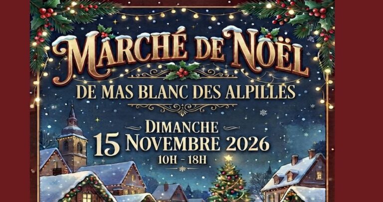Marché de Noël de Mas-Blanc-des-Alpilles : mini-ferme, calèche et marrons grillés