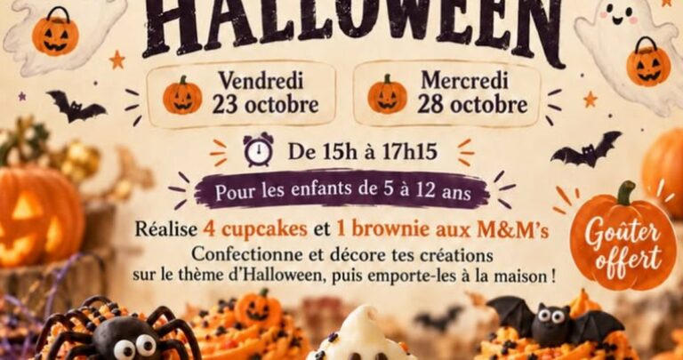 Atelier cupcakes d&rsquo;Halloween : pâtisserie et goûter pour les enfants au Bistrot Chez Étienne à Arles