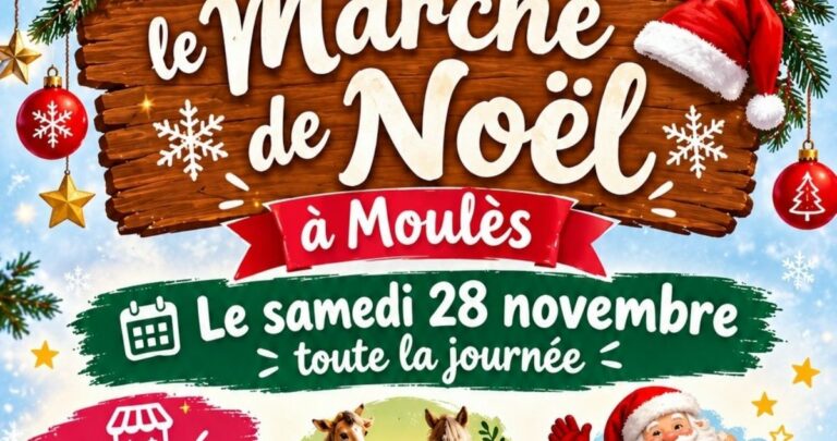 Premier marché de Noël de Moulès : Père Noël, mini fête foraine et animaux de la ferme
