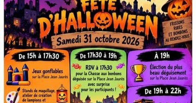 Fête d&rsquo;Halloween à Noves : jeux gonflables, parcours de la peur et chasse aux bonbons